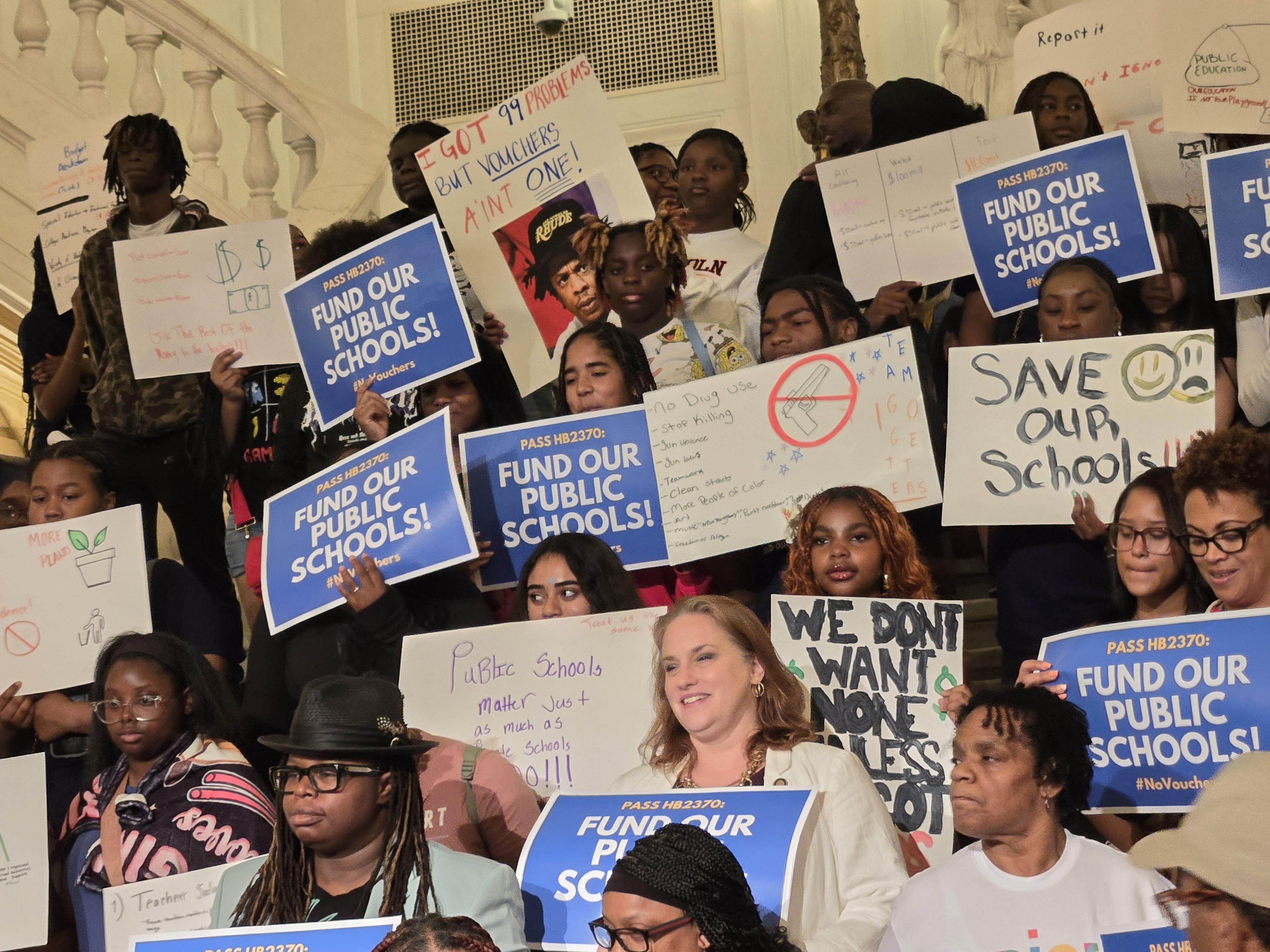 Philly students rally for fair education funding. 