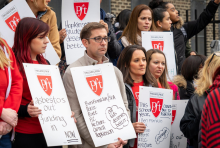 Photo: PFT rally at the Francis Hopkinson School 